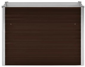 vidaXL Ζαρντινιέρα Υπερυψωμένη Καφέ 100x40x77 εκ. Γαλβανισμ. Χάλυβας