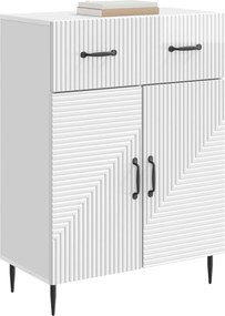 vidaXL Πλαϊνό γραφείο Γυαλιστερό Λευκό 66 x 34,5 x 89,5 εκ
