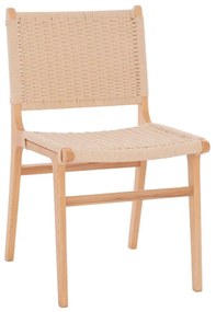 Καρέκλα Ignacio Rubberwood HM9330.01 50x60x87cm Σχοινί Natural-Beige