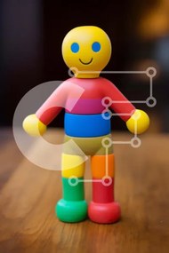 Intra Συλλεκτικό Ξύλινο Παζλ Plywood 4mm - Πολύχρωμο παιχνίδι φιγούρα σε ξύλινο τραπέζι Σε Ξύλινο Κουτί - Διαστάσεις: 10x10 cm – 25 κομμάτια