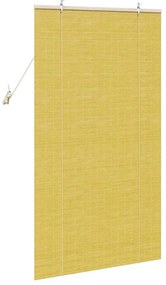 vidaXL Ρόλερ Κίτρινο 80 x 160 cm Μπαμπού