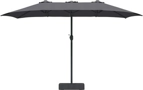 vidaXL Ομπρέλα Κήπου Ανθρακί 385 x 209 x 244 εκατοστά