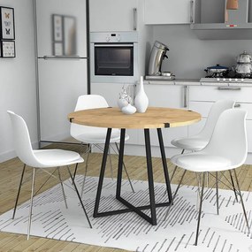 ΤΡΑΠΕΖΙ RUBES MEGAPAP ΧΡΩΜΑ SONOMA - ΑΝΘΡΑΚΙ 100X100X78ΕΚ.