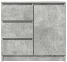 vidaXL Συρταριέρα με Συρτάρια Γκρι Σκυρ. 71x35x65 εκ. από Επεξ. Ξύλο