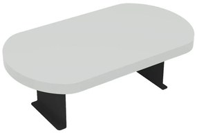 Βοηθητικό τραπεζάκι Linea λευκό - μαύρα μεταλλικά πόδια 20x35x10 εκ. 20x35x10 εκ.