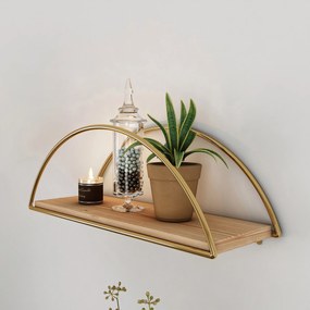 Wall Shelf Dekoratif Duvar Rafı 2 Gold
Brown