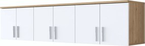 Ράφι Τοίχου Καρυδί / Λευκό CRUAGE 180x37.5x41.4