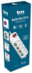 Πολύπριζο με 4 Πρίζες χωρίς διακόπτη TM Electron TMUAD554 Λευκό 3680 W (1,5 m)