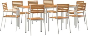 vidaXL Σέτ φαγητού για κήπο 9 pcs