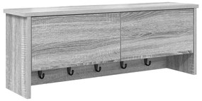 vidaXL Τοίχου Κρεμάστρα Γκρι sonoma 80 x 20 x 30 cm Επεξεργασμένο ξύλο