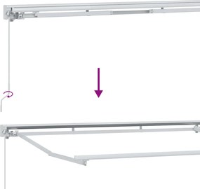 vidaXL Χειροκίνητη Ανακλινόμενη Σκίαση Μαύρο 4 x 3 μ