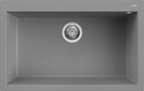 Elleci Quadra 130 - Νεροχύτης Κουζίνας Γρανίτη 79x50 - Titanium