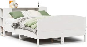 vidaXL Κρεβάτι Βιβλιοθήκη Χωρίς Στρώμα 120x200 εκ Μασίφ Ξύλο Πεύκο