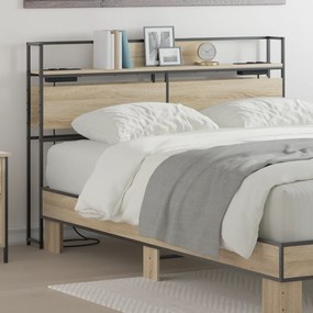 vidaXL Κεφαλάρι Αποθήκης Sonoma Δρυς 135 cm Επεξεργασμένο ξύλο