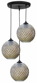 Φωτιστικό Οροφής Τρίφωτο Heronia Ball 02-0361 Fume