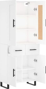 vidaXL Ντουλάπι Λευκό 69,5x34x180 εκ. από Επεξεργασμένο Ξύλο