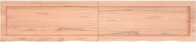 vidaXL Πάγκος Μπάνιου Αν. Καφέ 140x30x(2-4) εκ. Επεξεργ. Μασίφ Ξύλο