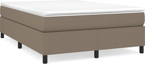 vidaXL Κρεβάτι Boxspring με Στρώμα Taupe 140x190 εκ. Υφασμάτινο