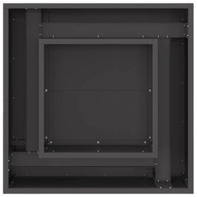 vidaXL Τζάκι Τετράγωνο Μαύρο 60x60x30 εκ. Σίδηρος