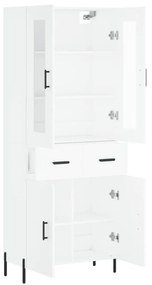 vidaXL Ντουλάπι Λευκό 69,5x34x180 εκ. από Επεξεργασμένο Ξύλο