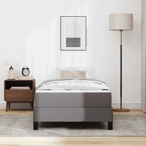 vidaXL Σκελετός Κρεβατιού με στρώμα Γκρι 90 x 190 cm ύφασμα