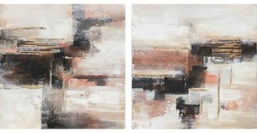 Καμβάς DKD Home Decor Τζίντζερ Καμβάς 90 x 2,4 x 90 cm