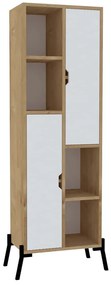 Βιβλιοθήκη Sorrento 835PUQ5307 48,2x30x160cm Oak-White