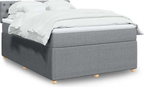 vidaXL Κρεβάτι Boxspring με Στρώμα Αν. Πράσινο 160x200εκ Υφασμάτινο