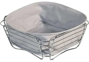 Ψωμιέρα Επιτραπέζια Με Κάλυμμα 90881 26x26x11cm Chrome-Grey Kesper Metal