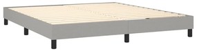 vidaXL Κρεβάτι Boxspring με Στρώμα &amp; LED Αν.Γκρι 160x200 εκ Υφασμάτινο