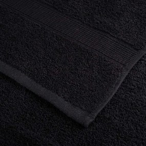 vidaXL Πετσέτες επισκεπτών 25 pcs Μαύρο 70 x 140 cm Βαμβάκι