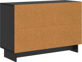 vidaXL Πλαϊνό γραφείο Μαύρο 89 x 34,5 x 60 εκ. Επεξεργασμένο Ξύλο