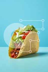 Σετ των 2 Intra Συλλεκτικό Ξύλινο Παζλ Plywood  4mm - Taco με φρέσκα υλικά Σε Ξύλινο Κουτί - Διαστάσεις: 10x10 cm – 25 κομμάτια