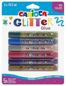 Carioca glitter glue mix 6x10,5ml 6 τμχ.