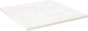 vidaXL Επιφάνεια Τραπεζιού Τετράγωνη Λευκή 80x80x2,5 εκ. Μασίφ Πεύκο