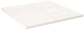vidaXL Επιφάνεια Τραπεζιού Τετράγωνη Λευκή 80x80x2,5 εκ. Μασίφ Πεύκο