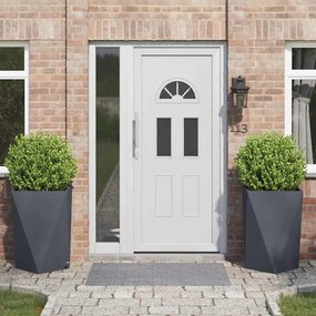 vidaXL Γλάστρα 2 pcs Ανθρακί 50 x 50 x 75 cm Ατσάλι