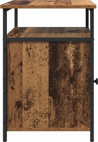 vidaXL Κομοδίνο Παλιό ξύλο Επεξεργασμένο ξύλο