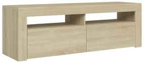 vidaXL Έπιπλο Τηλεόρασης με LED Sonoma Δρυς 120x35x40 εκ.