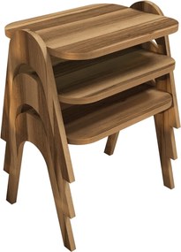 Ζιγκόν (3 Τεμαχίων) Καρυδί LEEGE 48.6x35.5x42