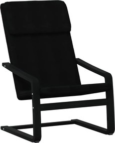 vidaXL Πολυθρόνα Relax Μαύρο Υφασμάτινη με Υποπόδιο