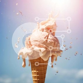 Σετ των 2 Intra Συλλεκτικό Ξύλινο Παζλ Plywood 4mm - Ροζ χωνάκι παγωτού με πιτσίλισμα νερού Σε Ξύλινο Κουτί - Διαστάσεις: 10x10 cm – 25 κομμάτια