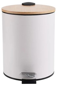 Χαρτοδοχείο Μπάνιου Essentials Soft Close Λευκό Bamboo 5lt Estia 02-12731