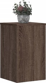vidaXL Βάσεις Φυτών 2 Τεμ. Καφέ Δρυς 30x30x50 εκ. Επεξεργασμένο Ξύλο