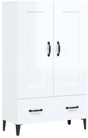 vidaXL Ντουλάπα Γυαλιστερό Λευκό 70x31x115 εκ. από Επεξεργασμένο Ξύλο