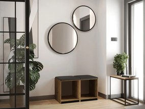 Σετ επίπλων Hartford E106, 84x44cm, 21 kg, Μαύρο, Artisan δρυς, Ταπισερί, Πλαστικοποιημένη μοριοσανίδα, Μεμονωμένα μέρη, Μπλε, Είδος βελούδου