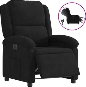 vidaXL Πολυθρόνα Ανακλινόμενη Ηλεκτρική Μαύρη Βελούδινη