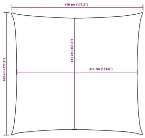 Πανί Σκίασης Τετράγωνο Taupe 4,5 x 4,5 μ. από Ύφασμα Oxford - Μπεζ-Γκρι