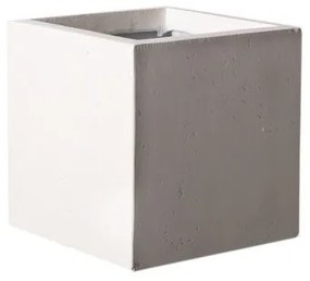Γλάστρα Πήλινη Τετράγωνη Rocky Γκρι Ανοιχτό L 40x40x40 εκ. C-5050-8 Supergreens-C-5050-8-Γκρι C-5050-8