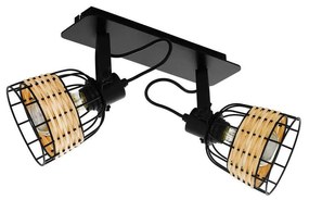 Φωτιστικό Οροφής-Σποτ 'Anwick 1' 43325 Natural-Black Eglo Rattan, Metal